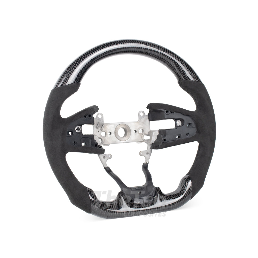 D-CARBON 2016-2021 HONDA CIVIC ALCANTARA CARBON FIBER STEERING WHEEL