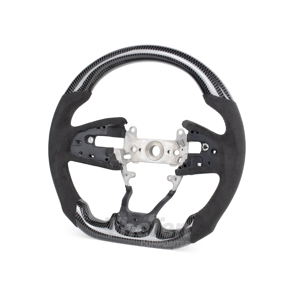 D-CARBON 2016-2021 HONDA CIVIC ALCANTARA CARBON FIBER STEERING WHEEL