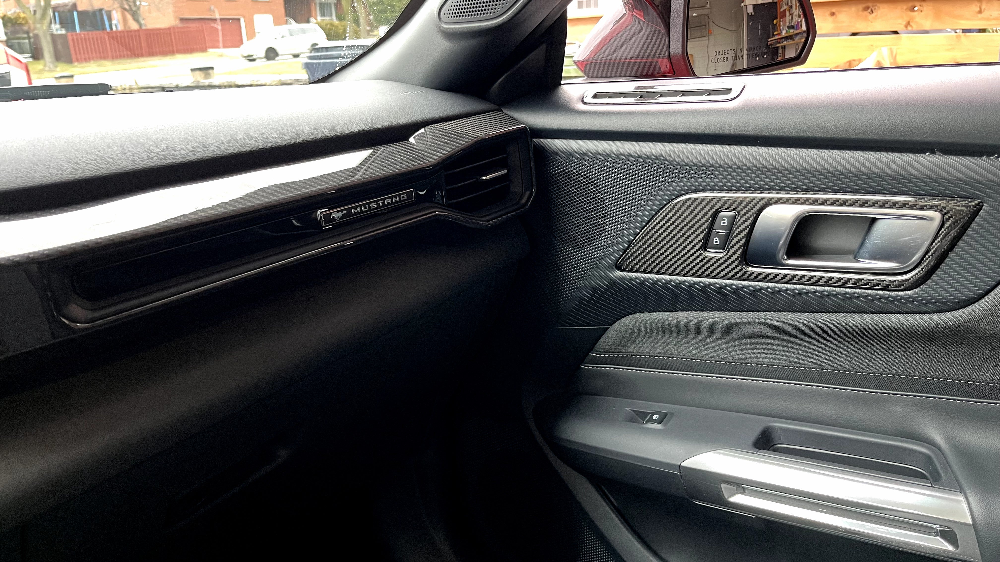 THETEN 2024+ MUSTANG CARBON FIBER WINDOW LIFT SWITCH PANELS ( 1 PAIR)