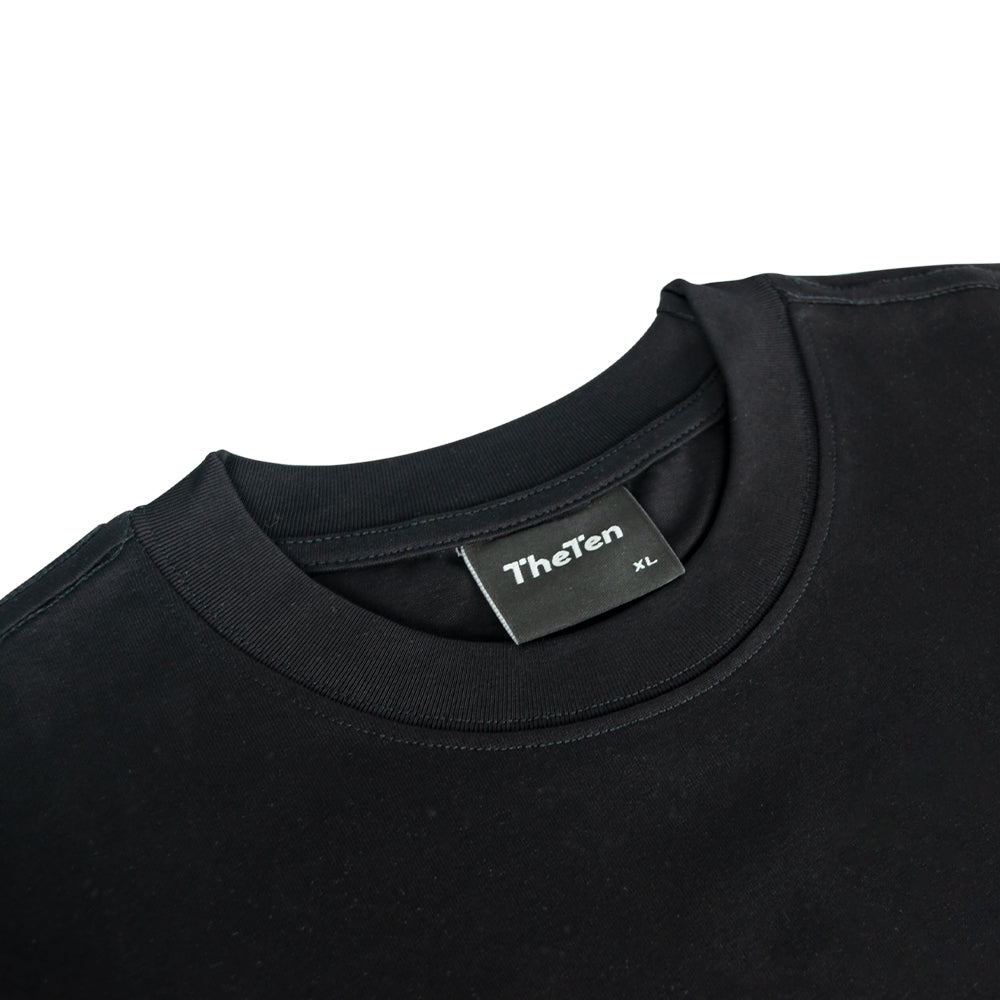 THETEN×AMCC LOGO T-SHIRT - SHANGHAI 121.4737°E",31.2304"N" (BLACK)