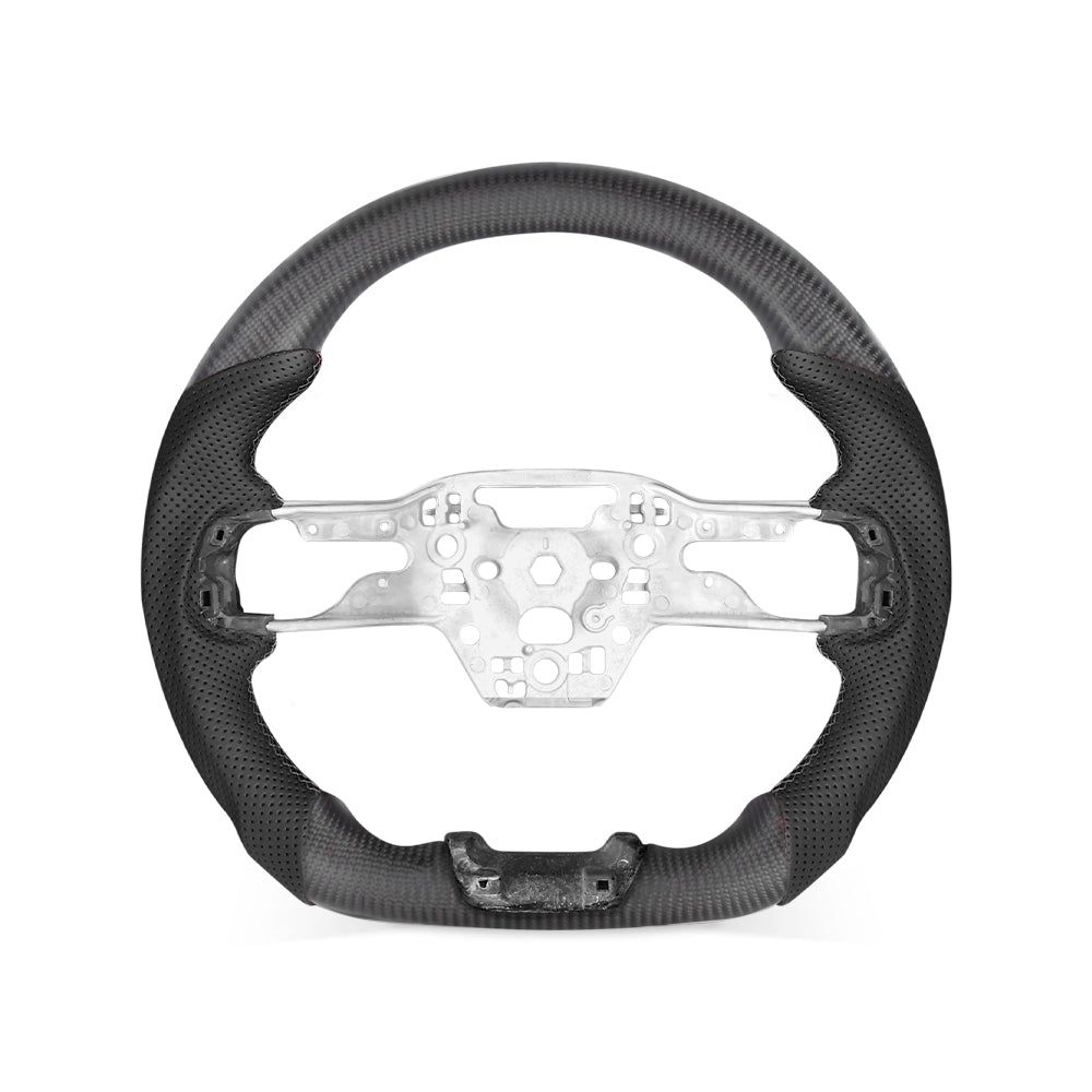 D-CARBON 2024 MUSTANG MATTE CARBON FIBER STEERING WHEEL