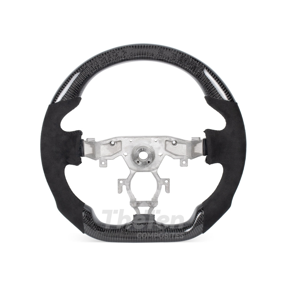 D-CARBON NISSAN 370Z GLOSSY CARBON FIBER ALCANTARA STEERING WHEEL