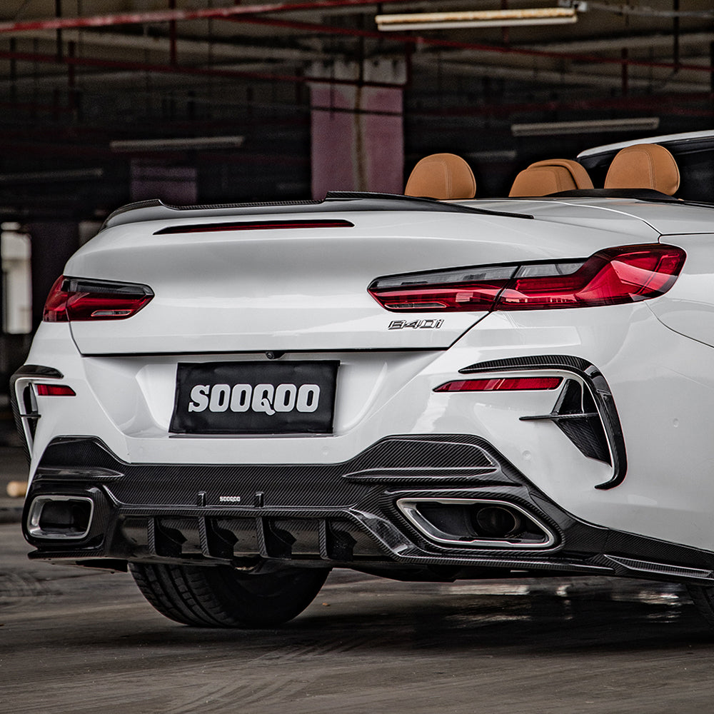 SOOQOO BMW 8 Series G14 G15 SQ Style Carbon Fiber Diffuser