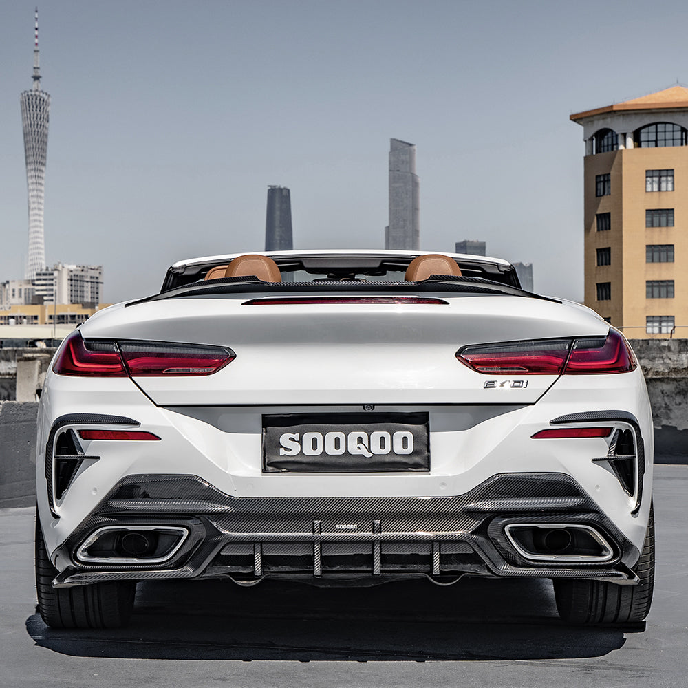 SOOQOO Carbon Fiber Rear Diffuser for BMW 8 Series G16 (2019–2023) – SQ Style