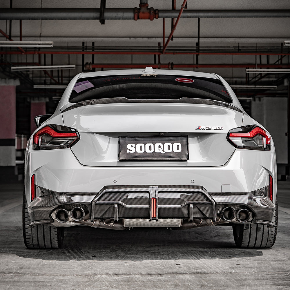 SOOQOO BMW G42 Dry Carbon Fiber Center Diffuser For 2022+ 2 Series