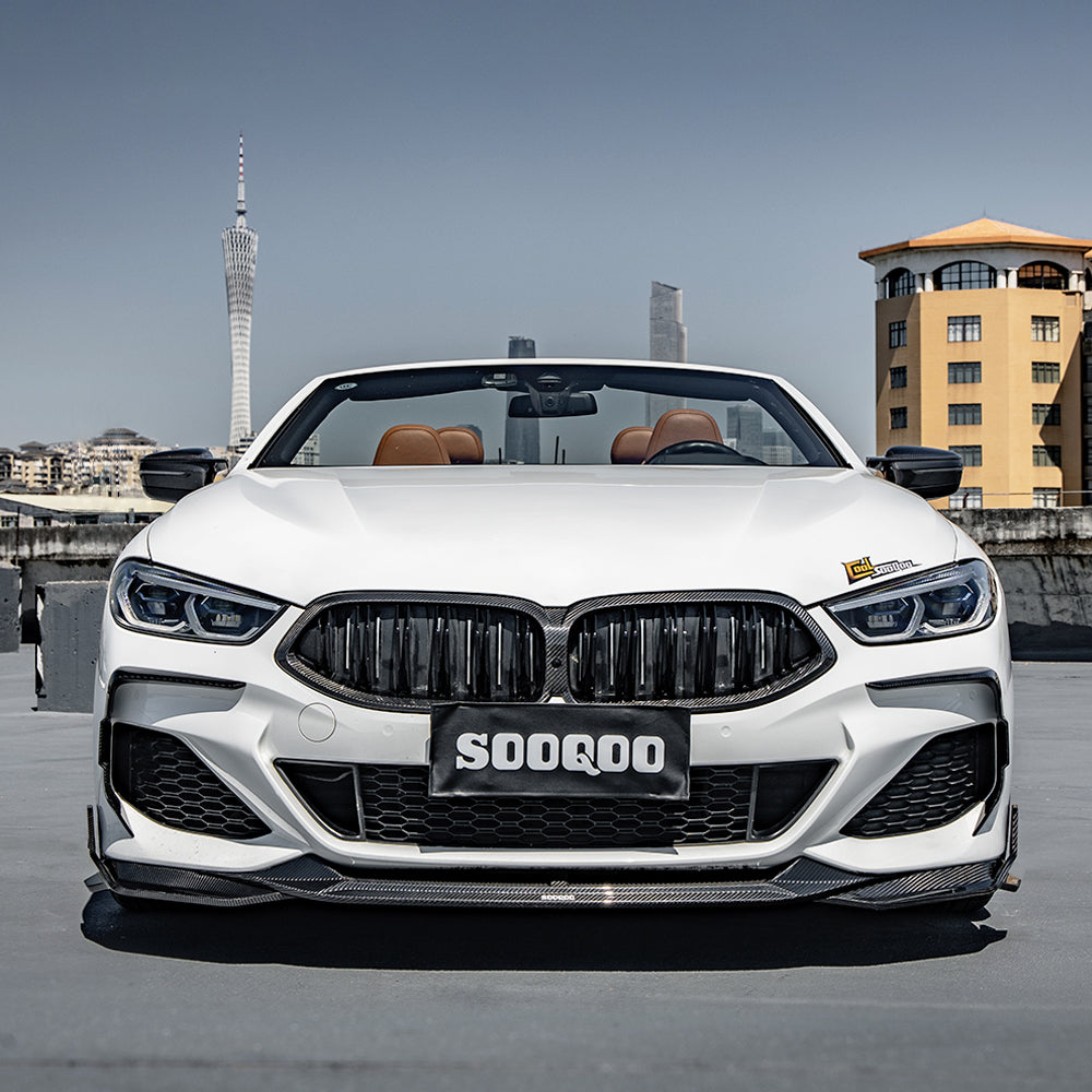 SOOQOO BMW 8 Series G14 G15 G16 SQ Style Carbon Fiber Front Lip