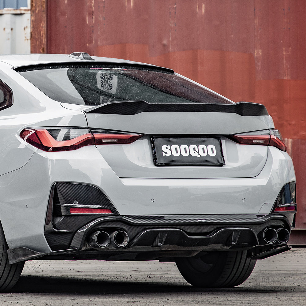 SOOQOO BMW 4 Series G26 SQ Style Carbon Fiber Spoiler