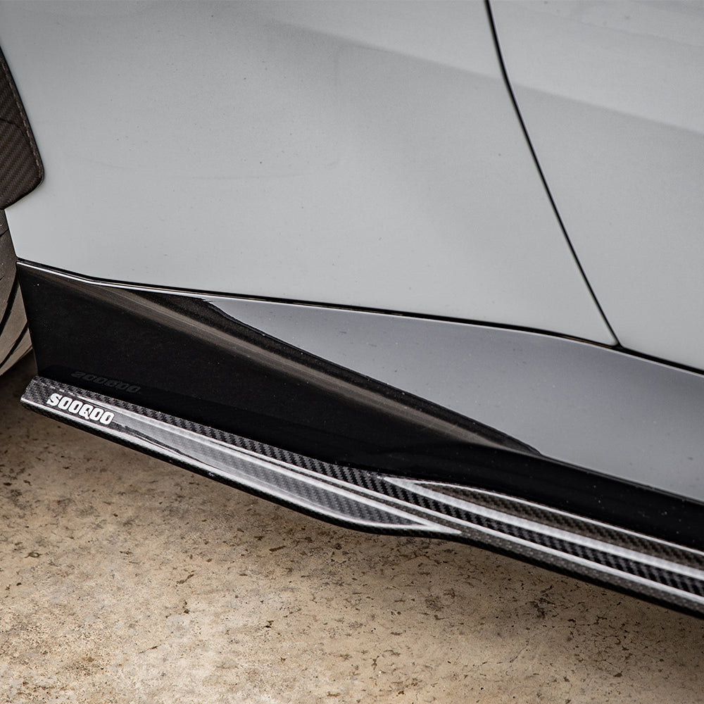 SOOQOO BMW 2 Series G42 Coupe SQ Style Carbon Fiber Side Skirt
