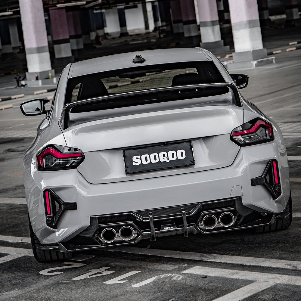 SOOQOO BMW M2 G87 SQ Style Carbon Fiber Rear Bumper Attachments