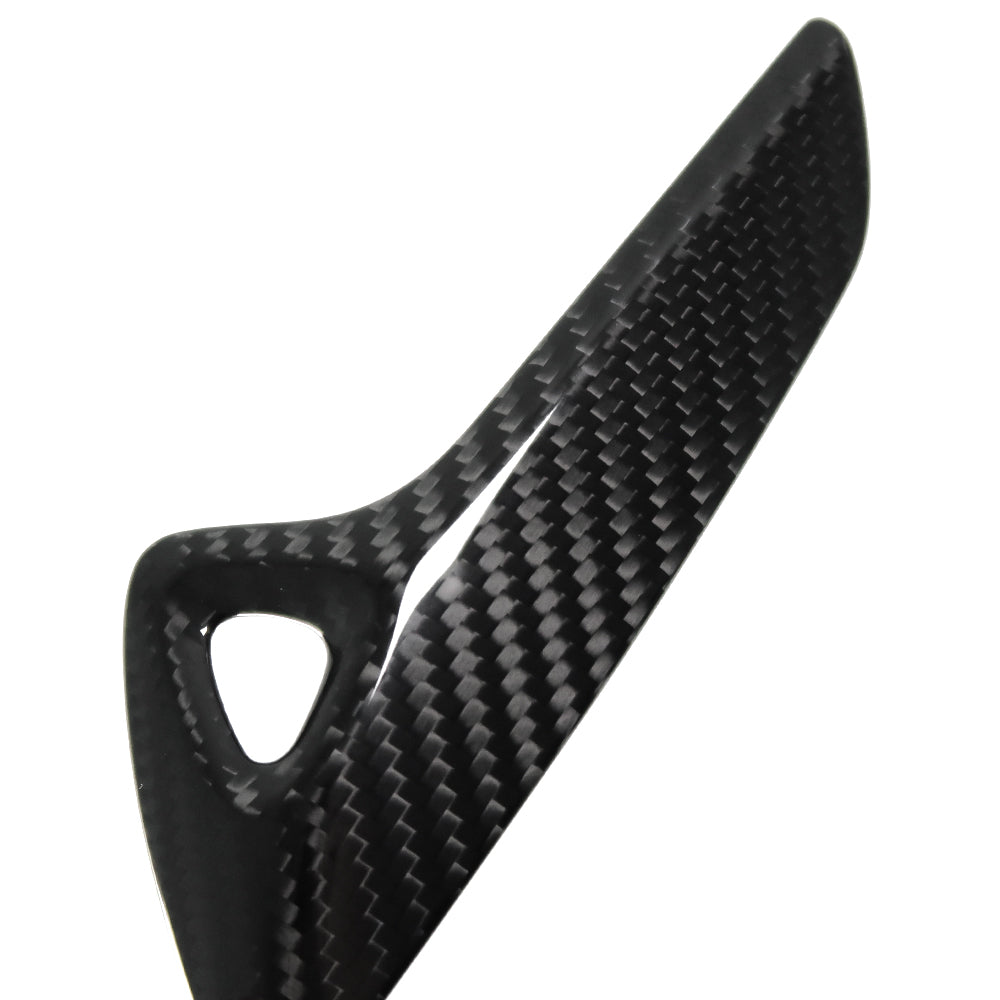 THETEN CORVETTE C7 CARBON FIBER DOOR HANDLE BUTTON FRAME ADHESIVE GLOSSY FINISH 2-PIECE SET