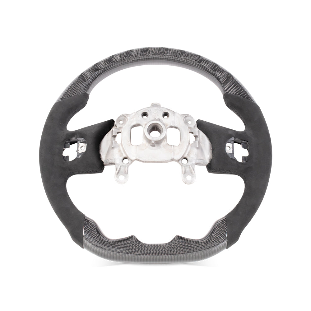 D-CARBON 2018+ Jeep Wrangler JL Steering Wheel In Gloss Carbon Fiber & Alcantara Grip