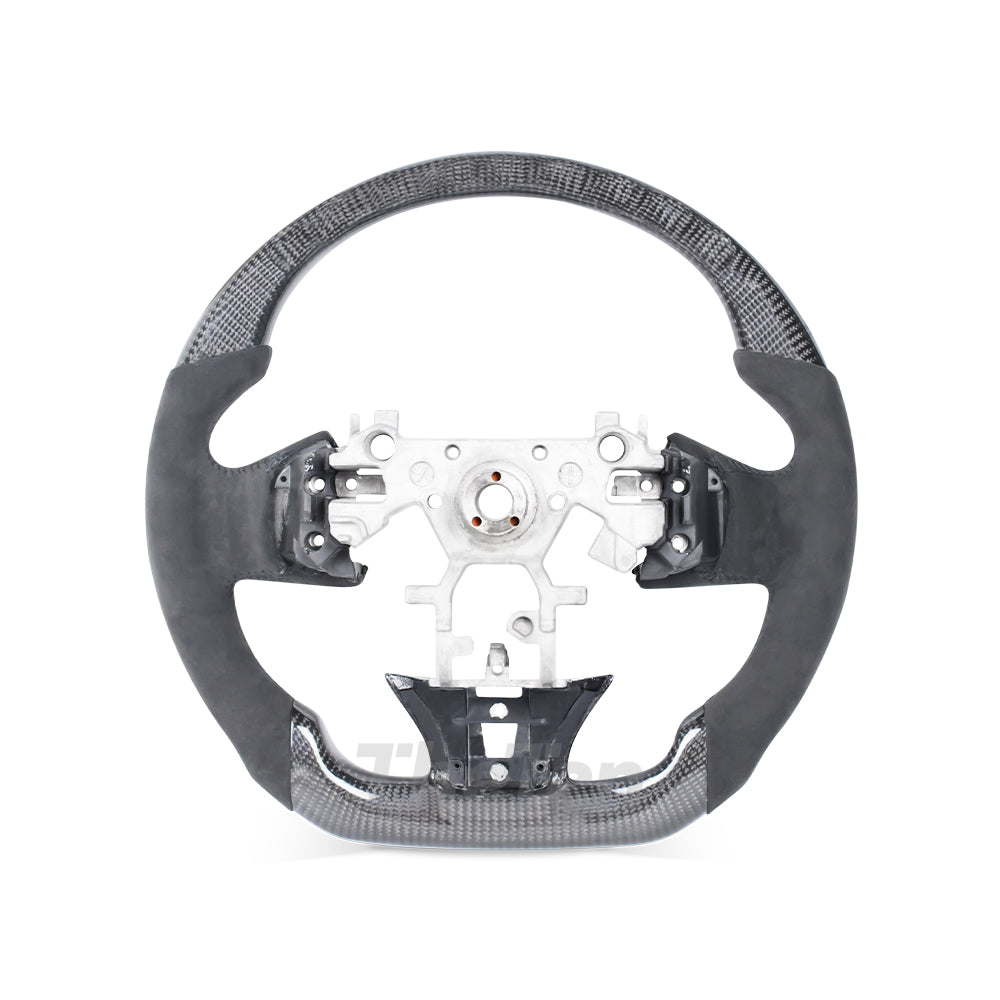 D-CARBON INFINITI Q50 2014-2023 GLOSSY CARBON FIBER ALCANTARA STEERING WHEEL