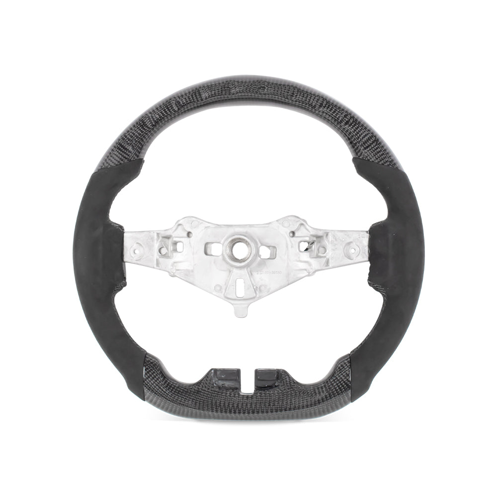D-CARBON 2006-2018 Jeep Wrangler JK Steering Wheel In Gloss Carbon Fiber & Alcantara Grip With Led Race Display
