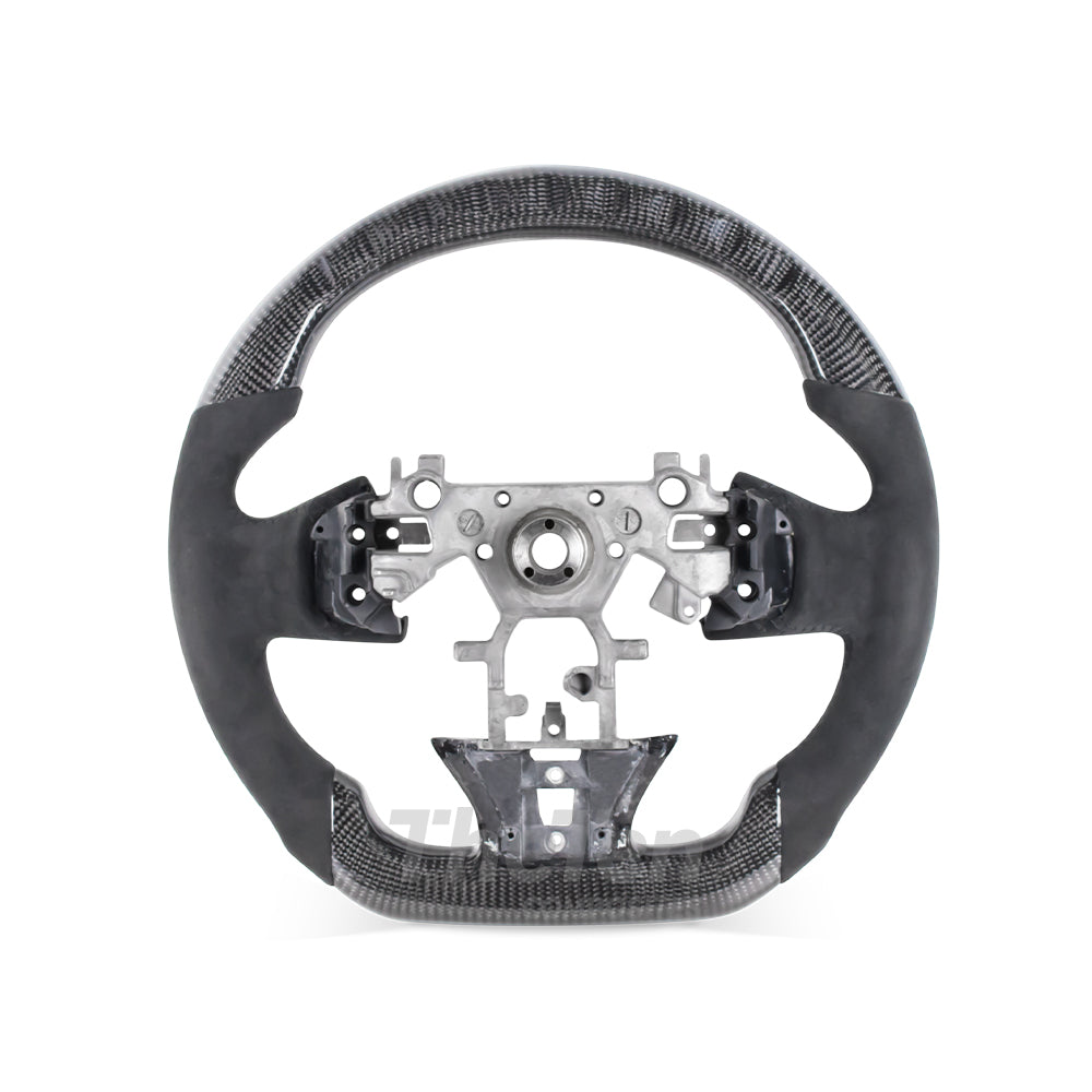 D-CARBON INFINITI Q50 CARBON FIBER ALCANTARA STEERING WHEEL WITH LED RACING STRIPE