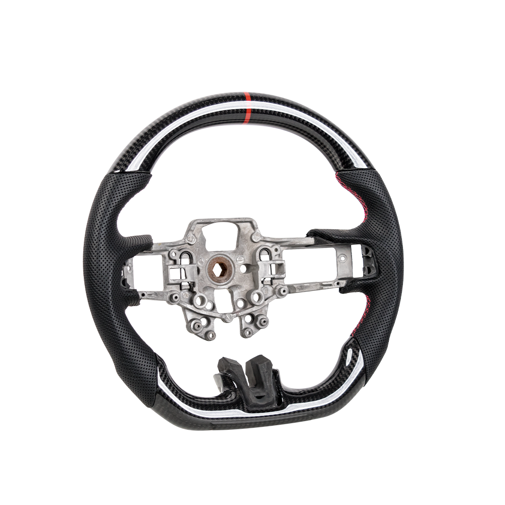 D-CARBON 2015–2017 Ford Mustang Carbon Fiber & Perforated Leather Steering Wheel