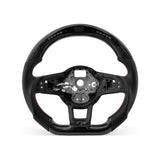 Volkswagen GTI 2013-2021 steering wheel, Style 01 · 3K Gloss Carbon Fiber · Perforated Leather · LED · With Paddle Opening