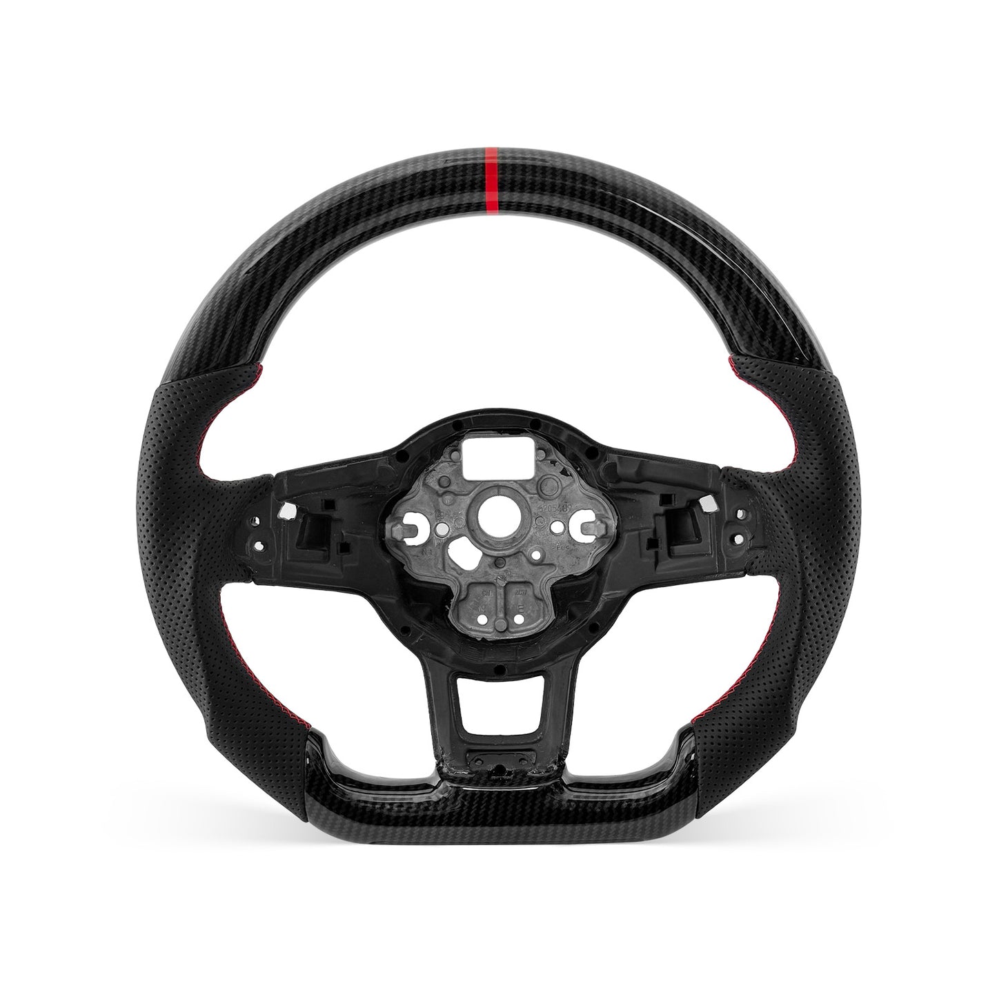 Volkswagen GTI 2013-2021 steering wheel, Style 02 · HYDRO-DIP · Perforated Leather · With Paddle Opening