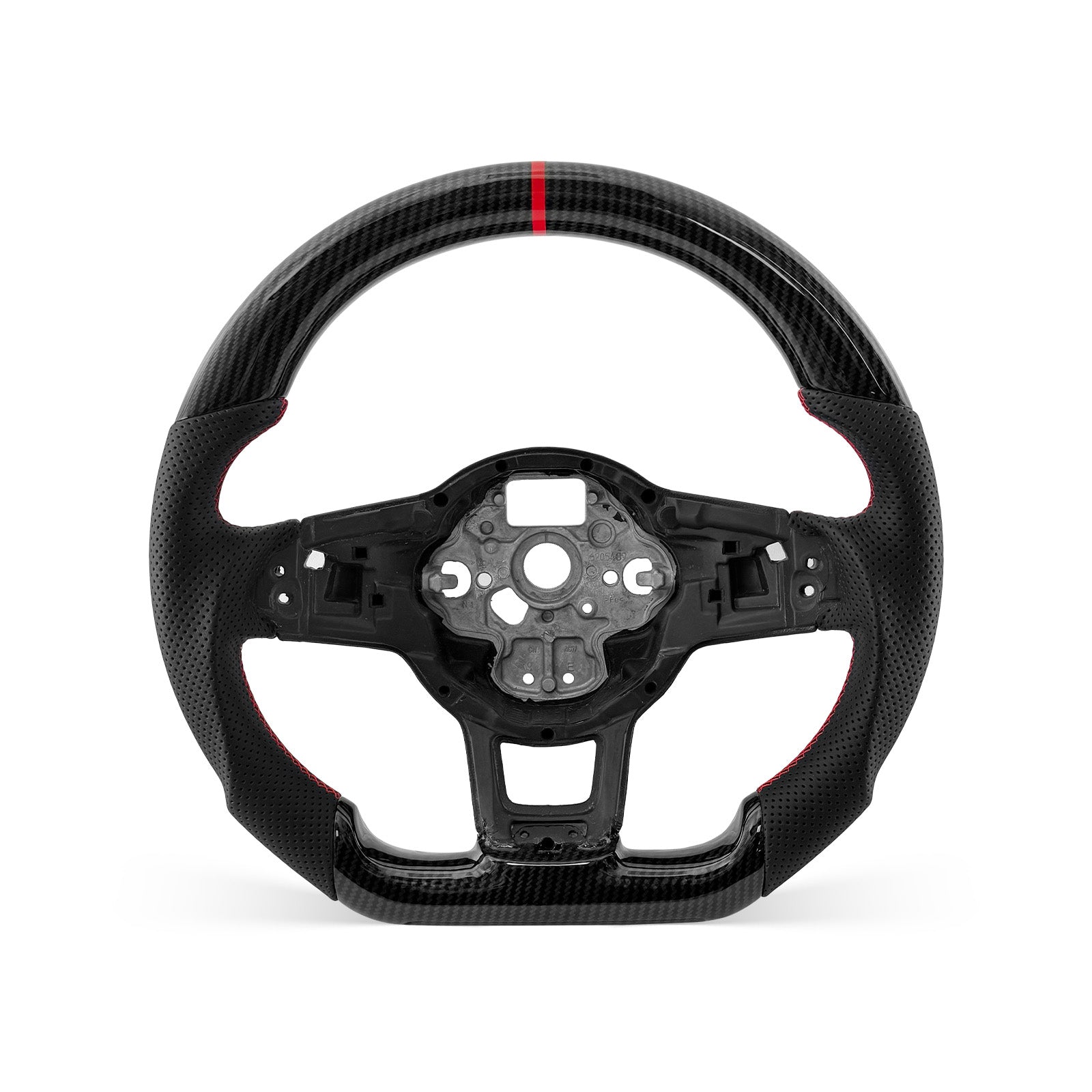 Volkswagen GTI 2013-2021 steering wheel, Style 02 · HYDRO-DIP · Perforated Leather · With Paddle Opening