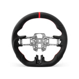 Mustang 2018-2023 steering wheel, Style 03 · Full Leather · Perforated Leather · Universal Paddle Compatibility