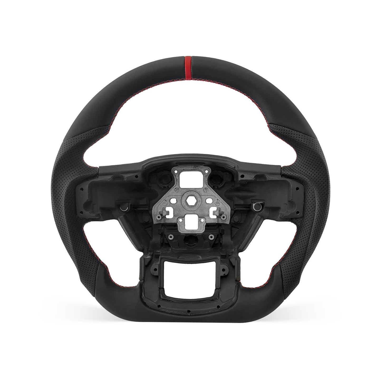 Ford F-150 2015-2020 steering wheel, Style 04 · Full Leather · Perforated Leather · Without Paddle Opening