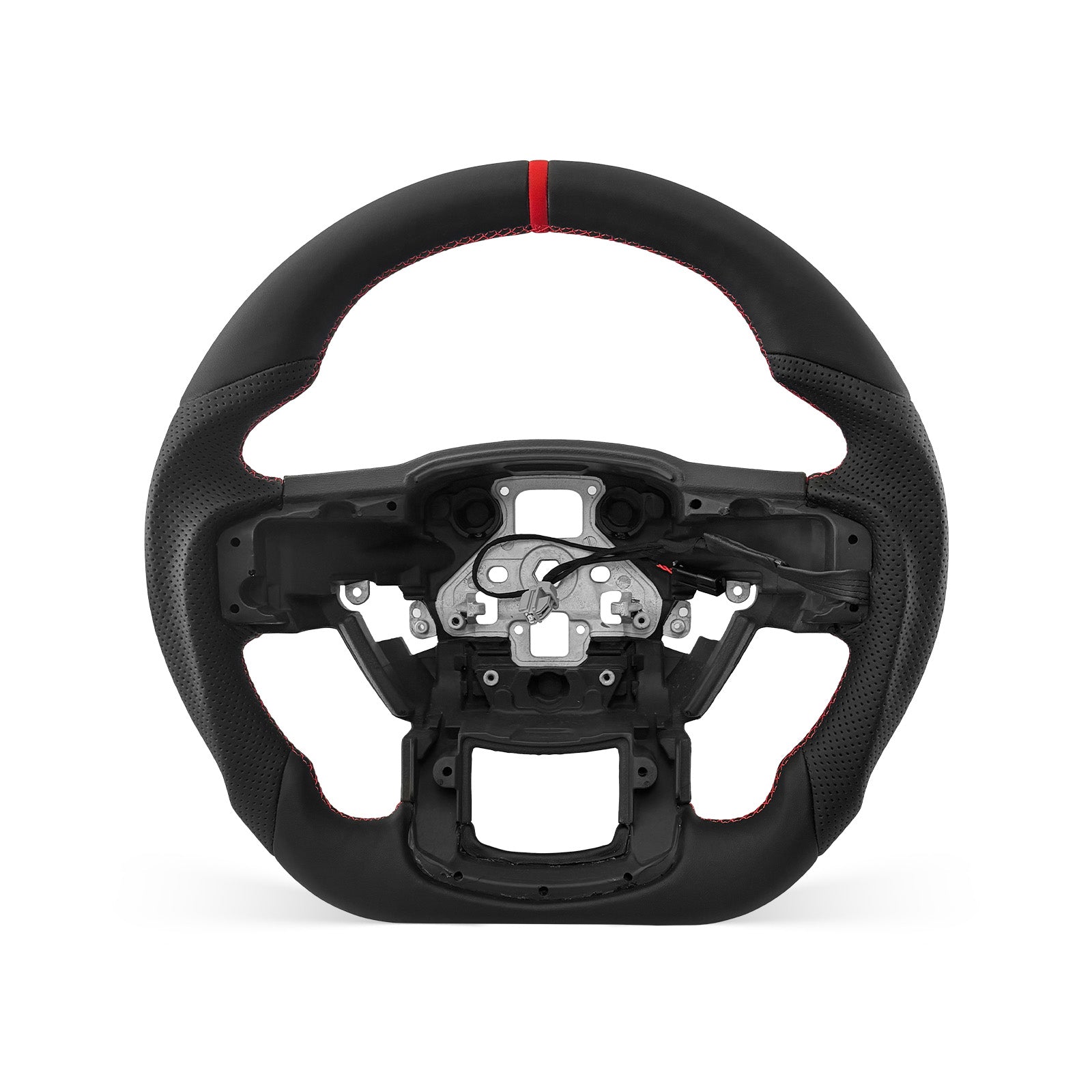 Ford F-150 2015-2020 steering wheel, Style 05 · Full Leather · Perforated Leather · Heated · With Paddle Opening