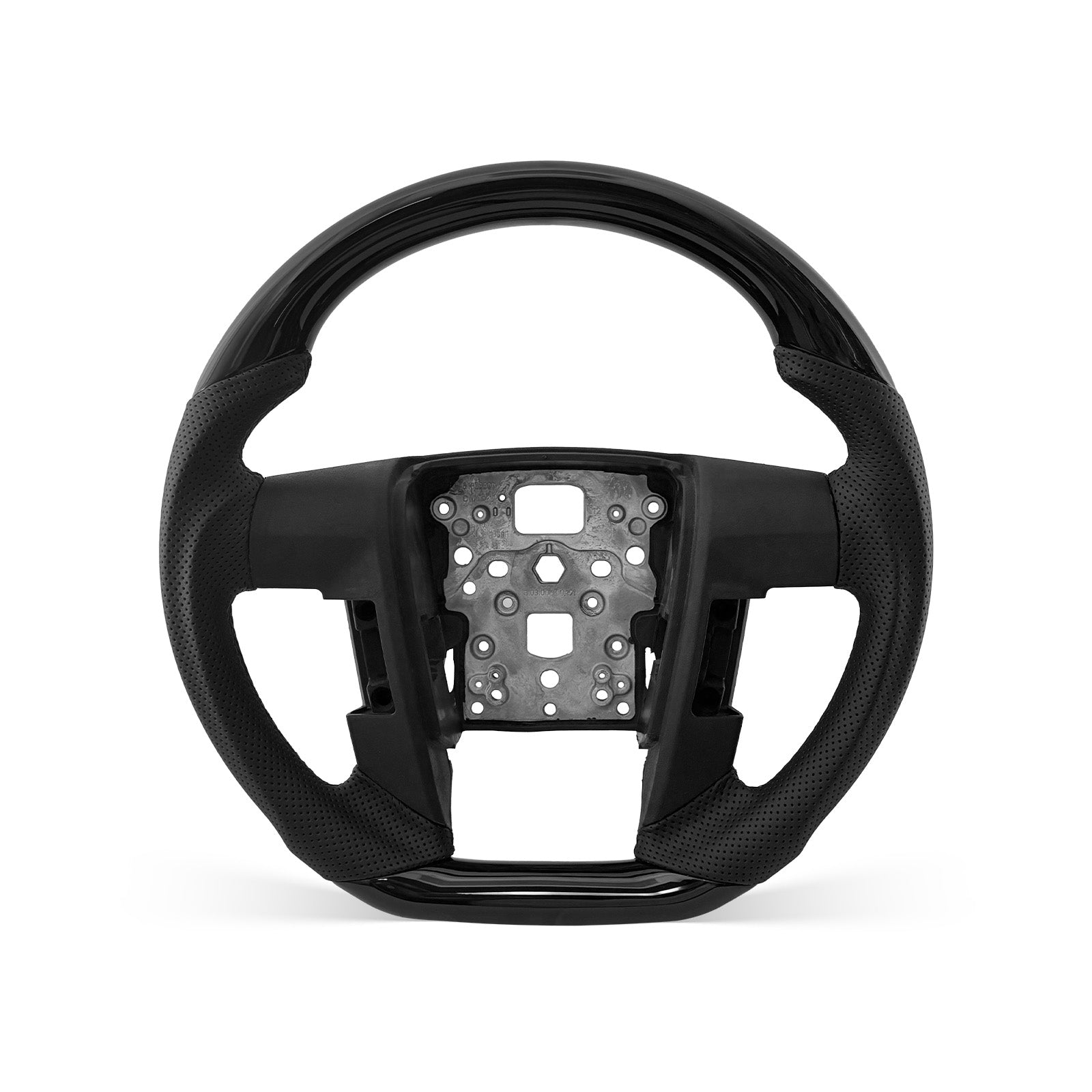 Ford F-150 2009-2014 steering wheel, Style 03 · Gloss Black · Perforated Leather · Without Paddle Opening