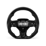 Chrysler 300C 2015-2023 steering wheel, Style 04 · Gloss Black · Perforated Leather · With Paddle Opening
