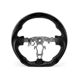 Nissan 370Z 2009-2020 steering wheel, Style 01 · 3K Gloss Carbon Fiber · Perforated Leather · LED · Universal Paddle Compatibility