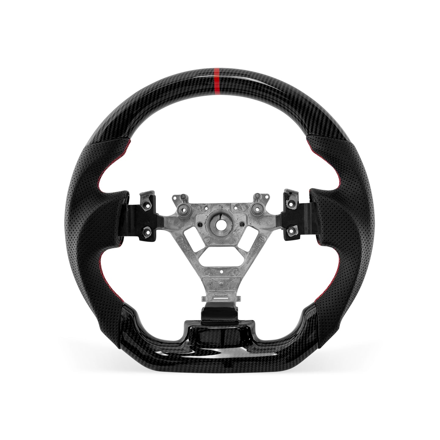 Nissan 350Z 2003-2008 steering wheel, Style 02 · HYDRO-DIP · Perforated Leather · Universal Paddle Compatibility