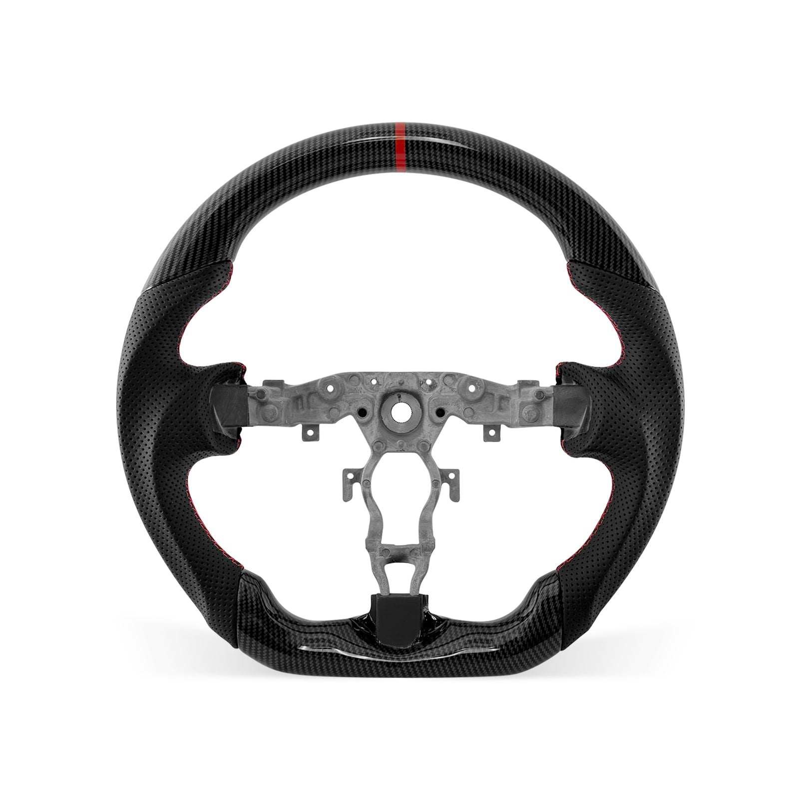 Nissan 370Z 2009-2020 steering wheel, Style 04 · HYDRO-DIP · Perforated Leather · Universal Paddle Compatibility