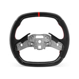 Corvette C8 2020-2026 steering wheel, Style 01 · 3K Gloss Carbon Fiber · Perforated Leather · Universal Paddle Compatibility