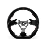 Infiniti G35 2003-2007 steering wheel, Style 02 · 3K Gloss Carbon Fiber · Perforated Leather · Universal Paddle Compatibility