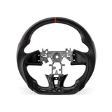 Infiniti Q50 2013-2017 steering wheel, Style 02 · 3K Gloss Carbon Fiber · Perforated Leather · Universal Paddle Compatibility