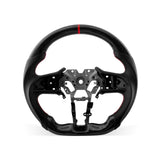Infiniti Q60 2017-2026 steering wheel, Style 01 · 3K Gloss Carbon Fiber · Perforated Leather · Universal Paddle Compatibility