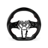 Infiniti Q60 2017-2026 steering wheel, Style 02 · 3K Gloss Carbon Fiber · Perforated Leather · LED · Universal Paddle Compatibility