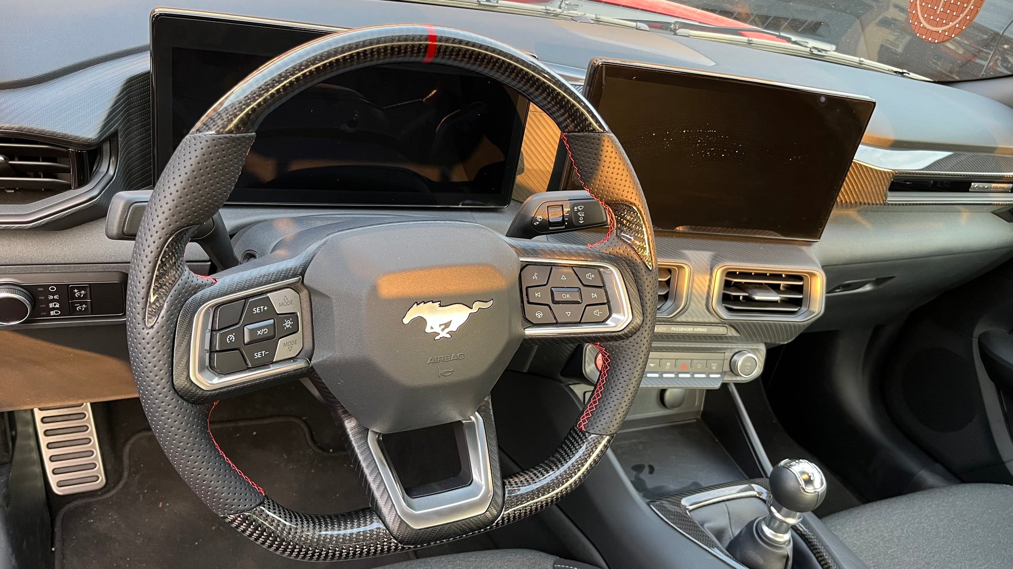 2024 Ford Mustang Custom Forge Carbon Steering Wheel | Performance Track focus Design