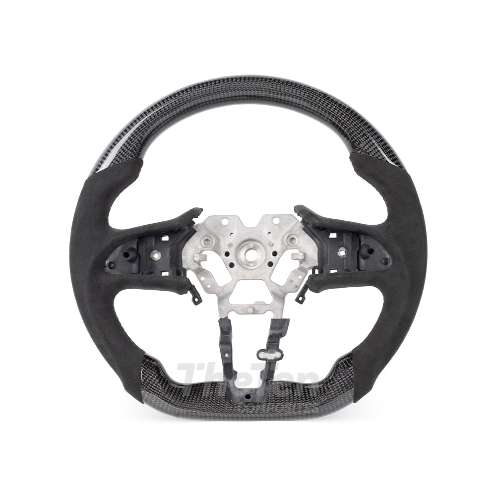 D-CARBON INFINITI Q60 2017-2023 GLOSSY CARBON FIBER ALCANTARA STEERING WHEEL