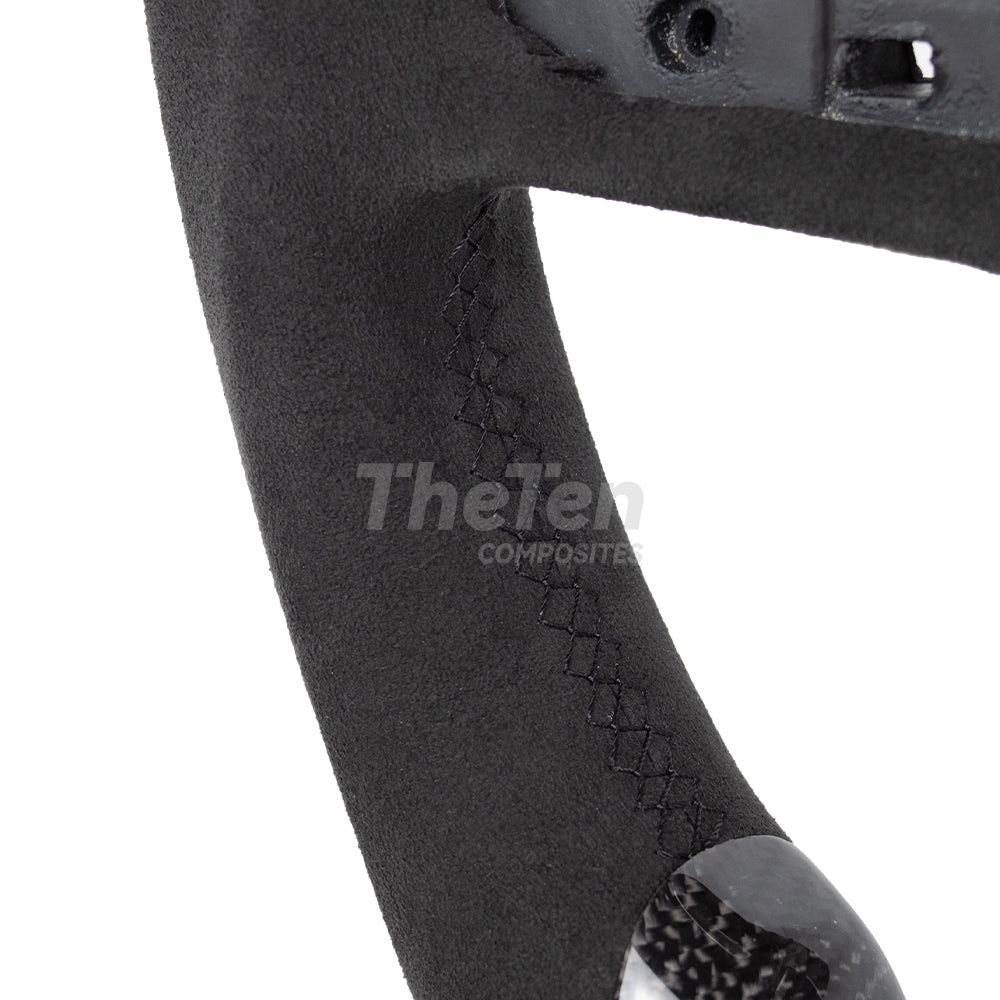 D-CARBON 2016-2021  HONDA CIVIC ALCANTARA CARBON FIBER STEERING WHEEL