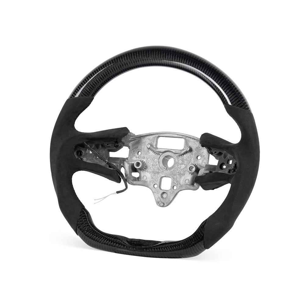 D-CARBON CADILLAC CT5 2020+ ALCANTARA CARBON FIBER STEERING WHEEL