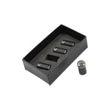 4 Pack Tire Valve Stem Caps – Metal and Carbon Fiber – Gunmetal Gray | TheTen Composites