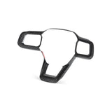 THETEN 2024+ MUSTANG STEERING WHEEL BUTTON FRAME TRIM, BRIGHT FINISH 3K CARBON FIBER, ADHESIVE TYPE