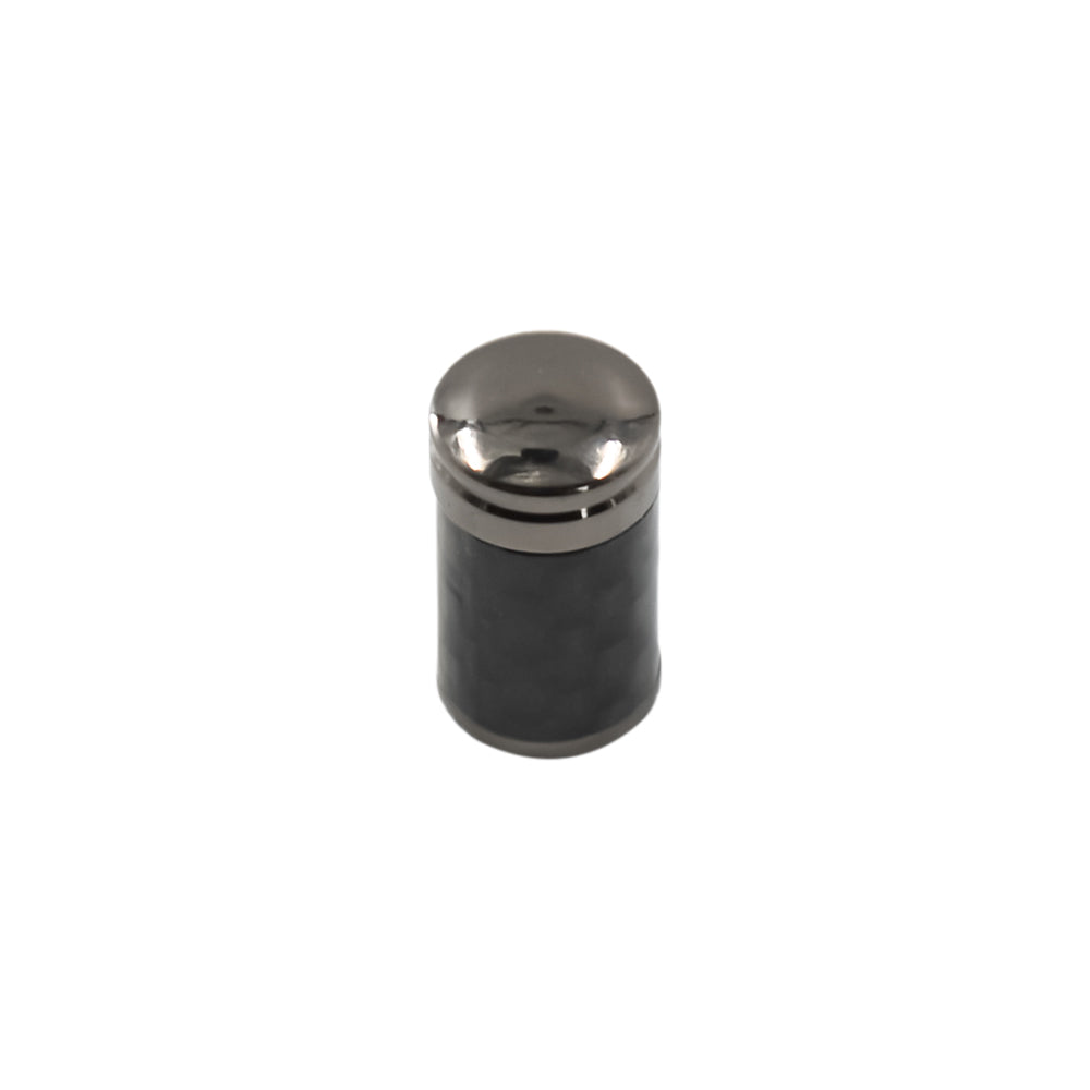 4 Pack Tire Valve Stem Caps – Metal and Carbon Fiber – Gunmetal Gray | TheTen Composites