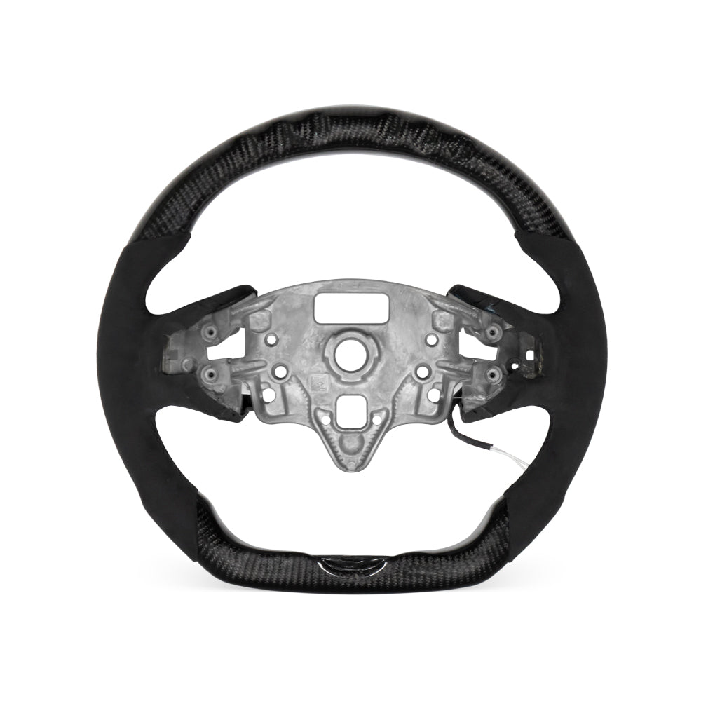 D-CARBON CADILLAC CT5 2020+ ALCANTARA CARBON FIBER STEERING WHEEL
