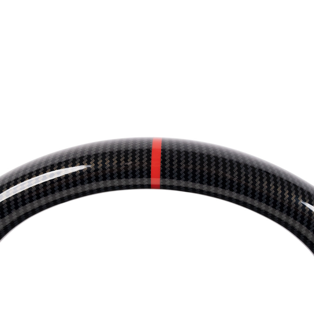 2014–2019 Corvette C7 Flat Bottom Steering Wheel - WTP Carbon Fiber & Perforated Nappa Leather