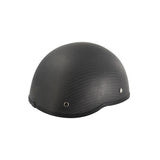 THETEN Matte Carbon Fiber Half Helmet, German Style Open Face Motorcycle Helmet for Men and Women, Anti-Collision Scooter and Moped Helmet (XL)