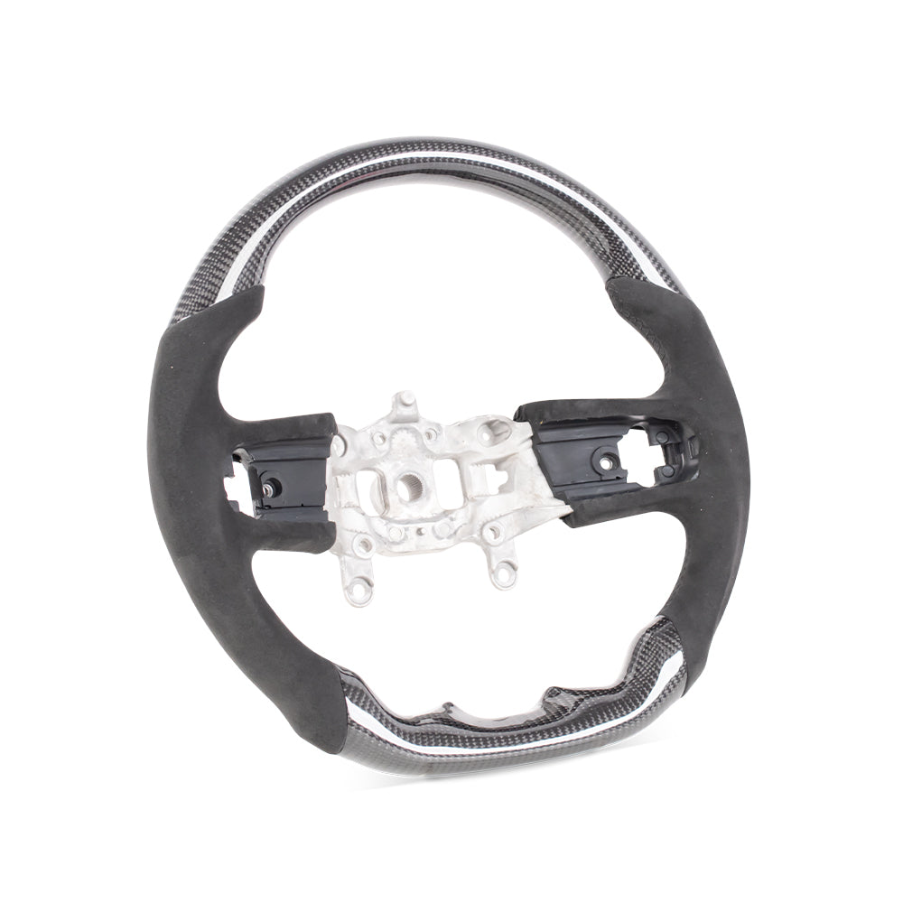 D-CARBON 2018+ Jeep Wrangler JL Steering Wheel In Gloss Carbon Fiber & Alcantara Grip