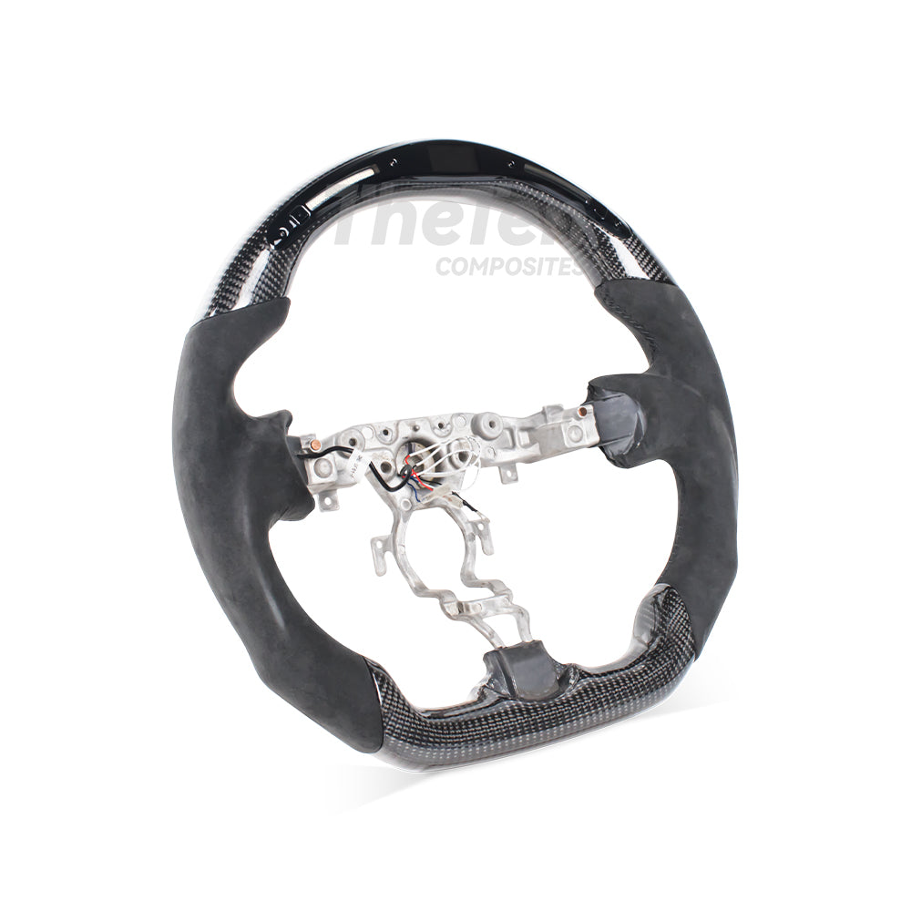 D-CARBON NISSAN 370Z LED ALCANTARA CARBON FIBER STEERING WHEEL