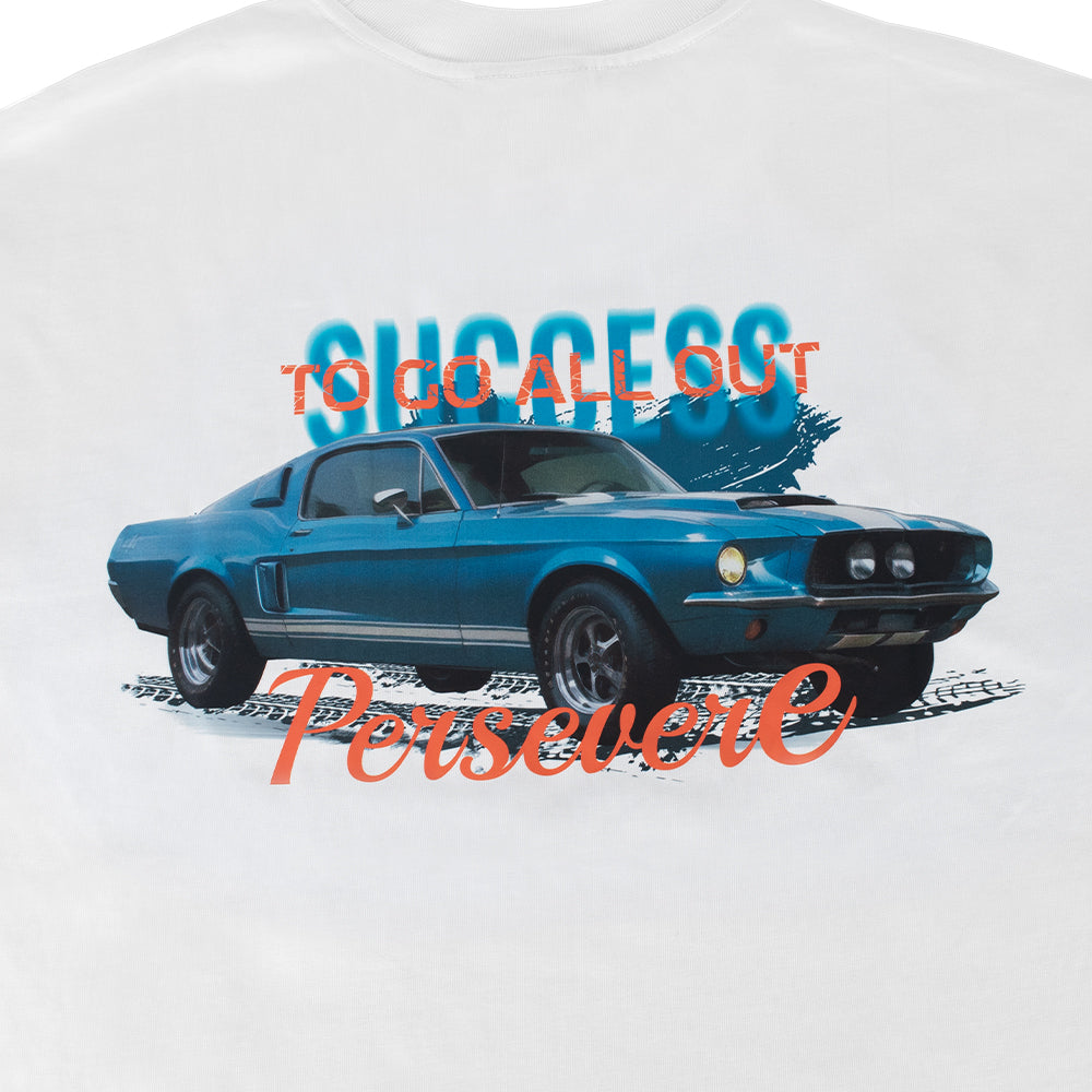 THETEN×AMCC LOGO T-SHIRT - “SUCCESS TO GO ALL OUT”  (WHITE)