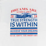 THETEN×AMCC LOGO T-SHIRT - "DREAMS ARE ACHIEVABLE" (WHITE)