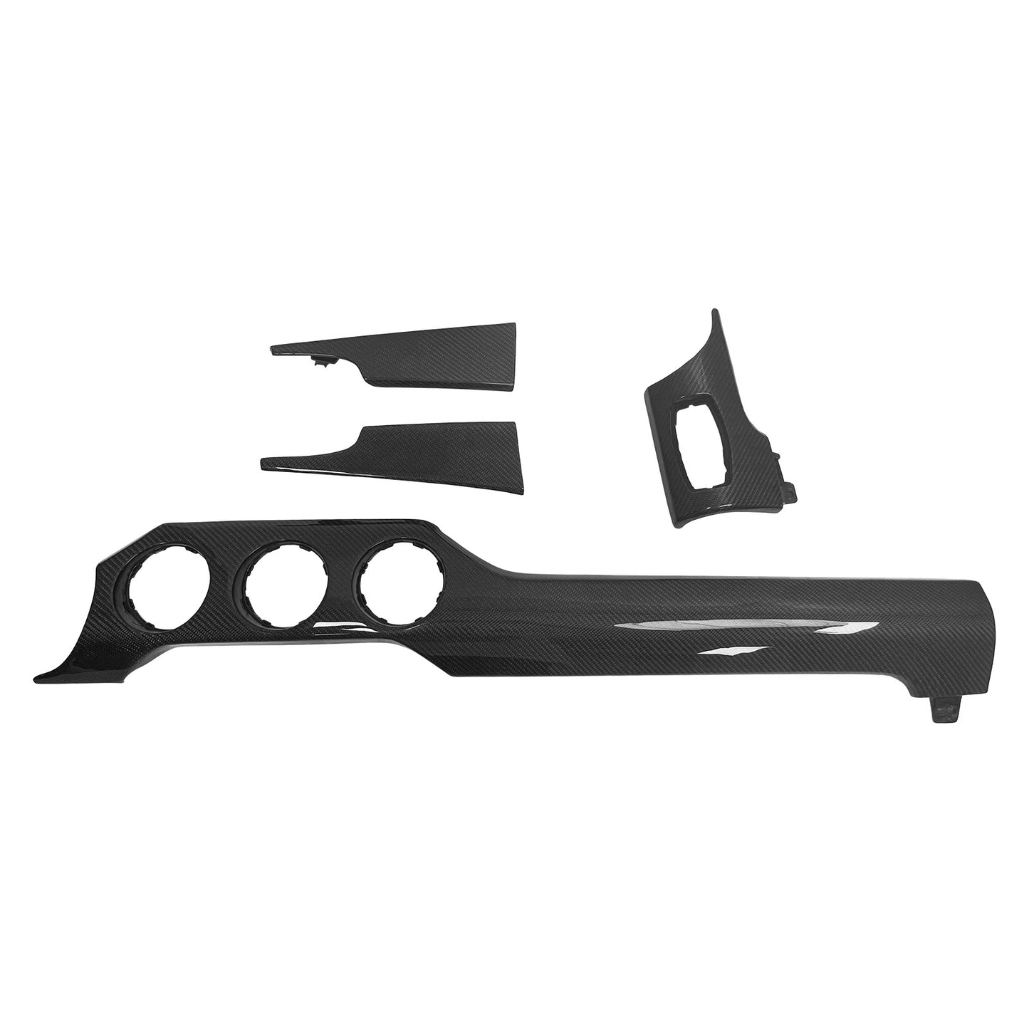 Mustang S550 Non Performance Pack 2015-2023 Carbon Fiber 3 Holes Dash Kit 4-Piece Set